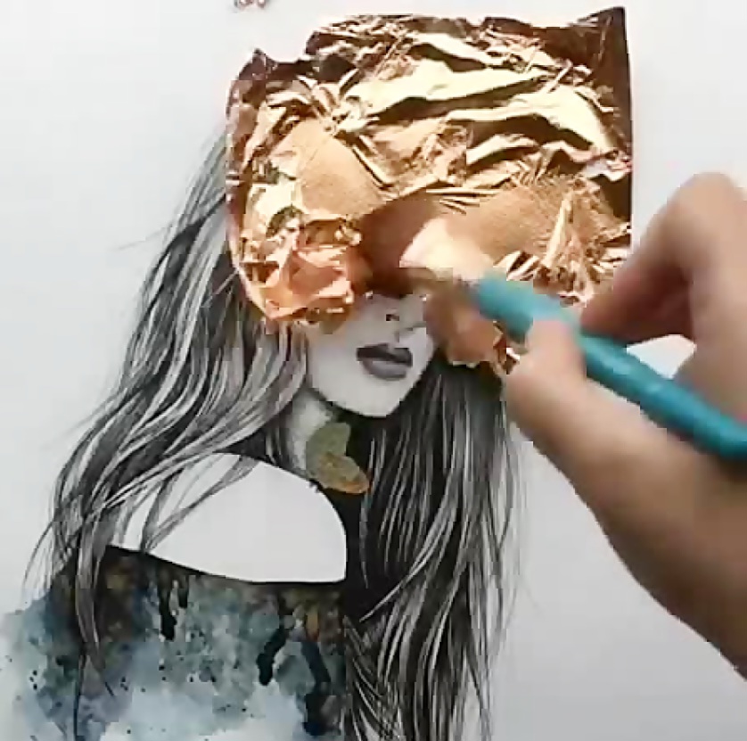 ساخت تابلو طلاکوب